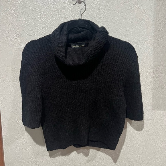 House of Harlow 1960 Sweaters - House of Harlow 1960 Black Cowl Neck Sweater Top Cropped NWT Size L Minimalist